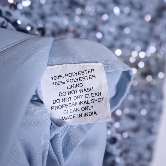 MAC DUGGAL NEW 10839 Sequined Sleeveless Floor LengthDress Slate Blue Women's 8 - Picture 12 of 12